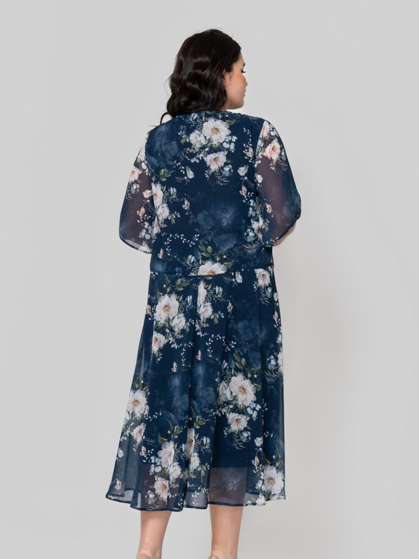 Платье миди All Posa модель ap101866p-temno-sinj Фото