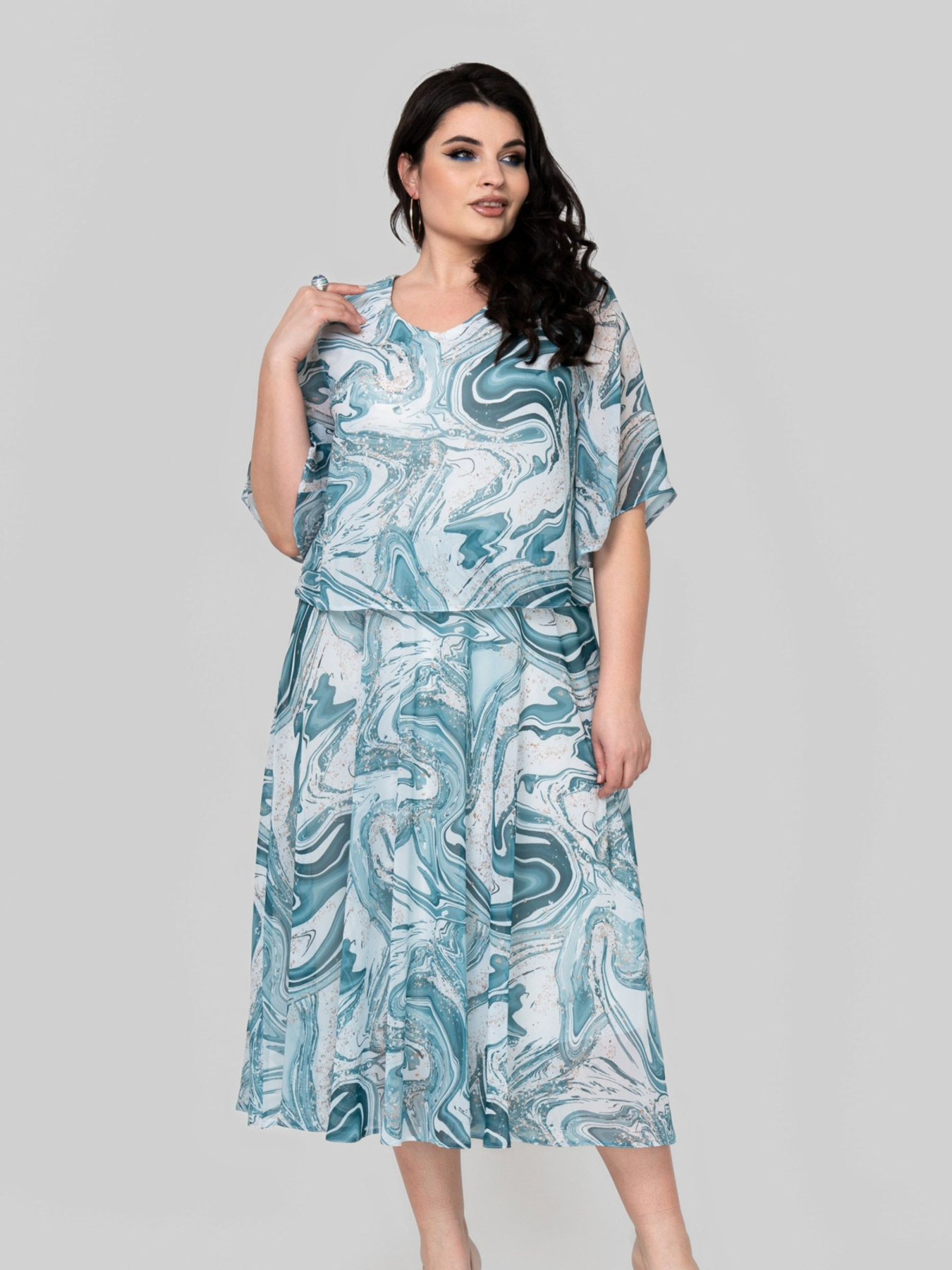 Платье миди All Posa модель ap101866p-marmur Фото