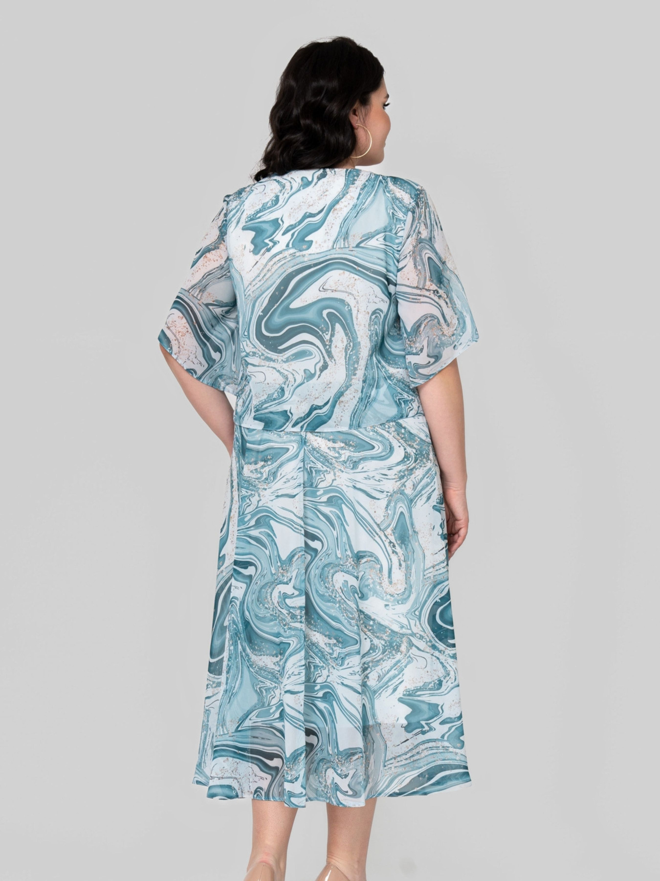 Платье миди All Posa модель ap101866p-marmur Фото