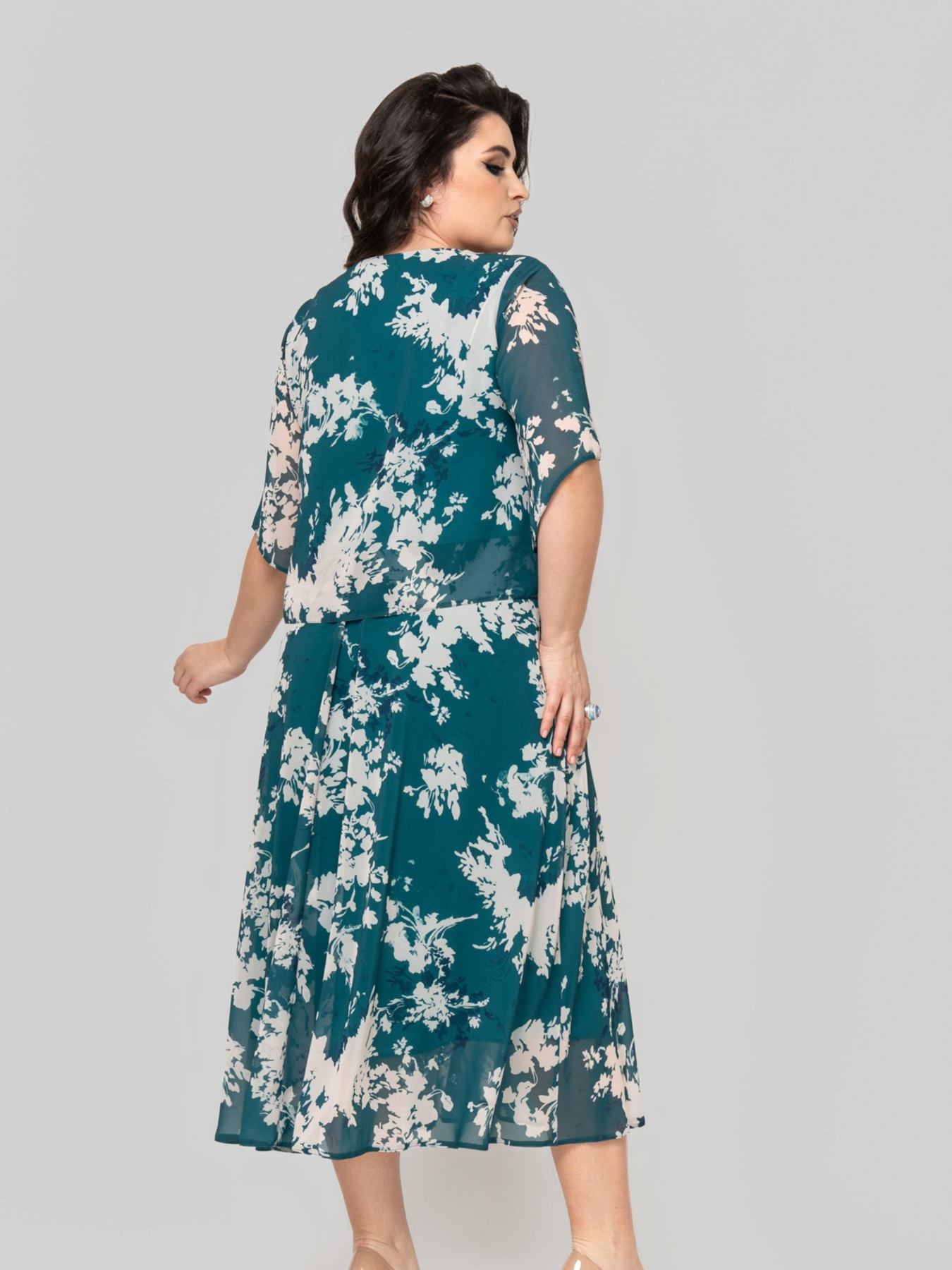 Сукня міді All Posa модель ap101866p-bryuza Фото