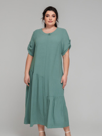 Платье миди All Posa модель ap101849p-olivka Фото