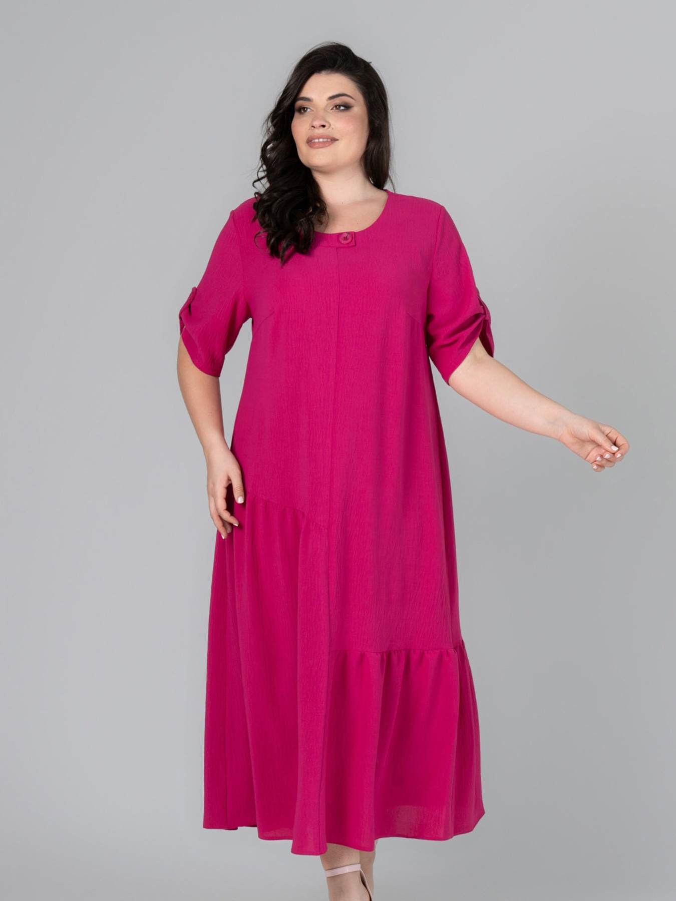 Платье миди All Posa модель ap101849p-malina Платье миди All Posa модель ap101849p-malina Фото