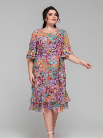 Платье миди All Posa модель ap101842p-persik Фото