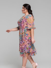 Платье миди All Posa модель ap101842p-persik Фото