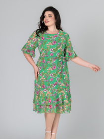 Платье миди All Posa модель ap101842p-zelenij Фото