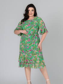 Платье миди All Posa модель ap101842p-zelenij Фото