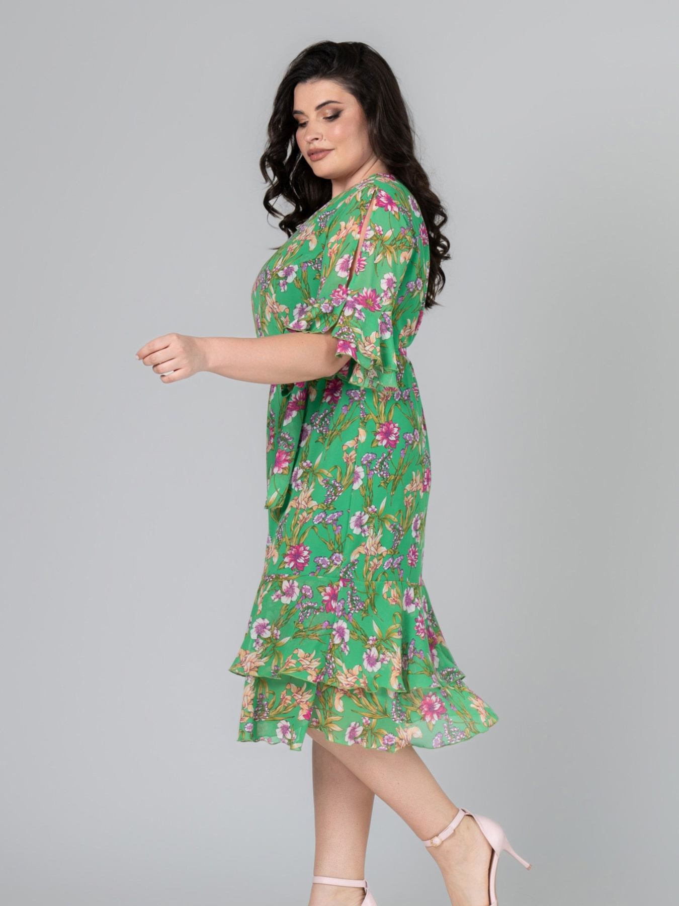 Платье миди All Posa модель ap101842p-zelenij Фото