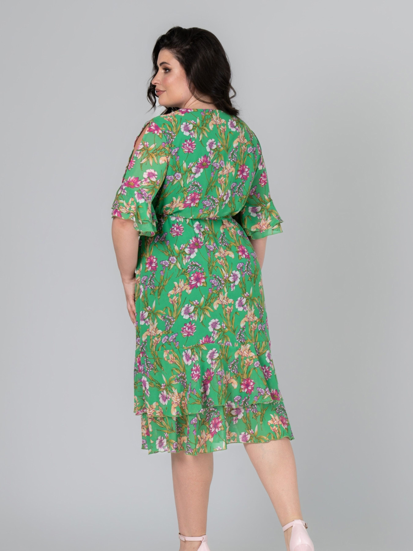 Платье миди All Posa модель ap101842p-zelenij Фото