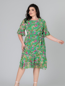 Платье миди All Posa модель ap101842p-zelenij Фото