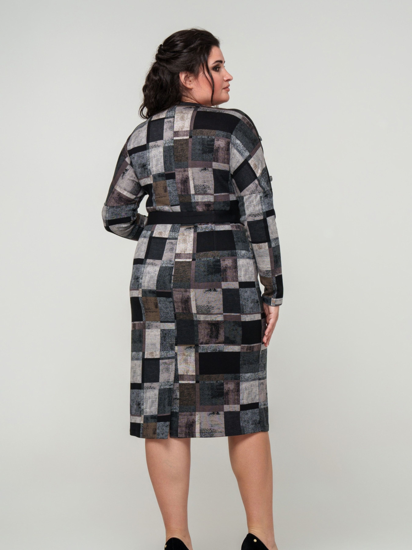 Платье миди All Posa модель ap101746p-chornij Фото