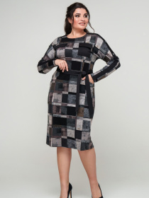 Платье миди All Posa модель ap101746p-chornij Фото