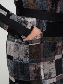 Платье миди All Posa модель ap101746p-chornij Платье миди All Posa модель ap101746p-chornij Фото