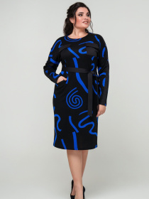 Платье миди All Posa модель ap101746p-elektrik Фото