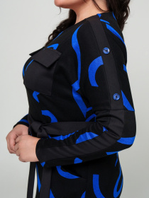 Платье миди All Posa модель ap101746p-elektrik Платье миди All Posa модель ap101746p-elektrik Фото