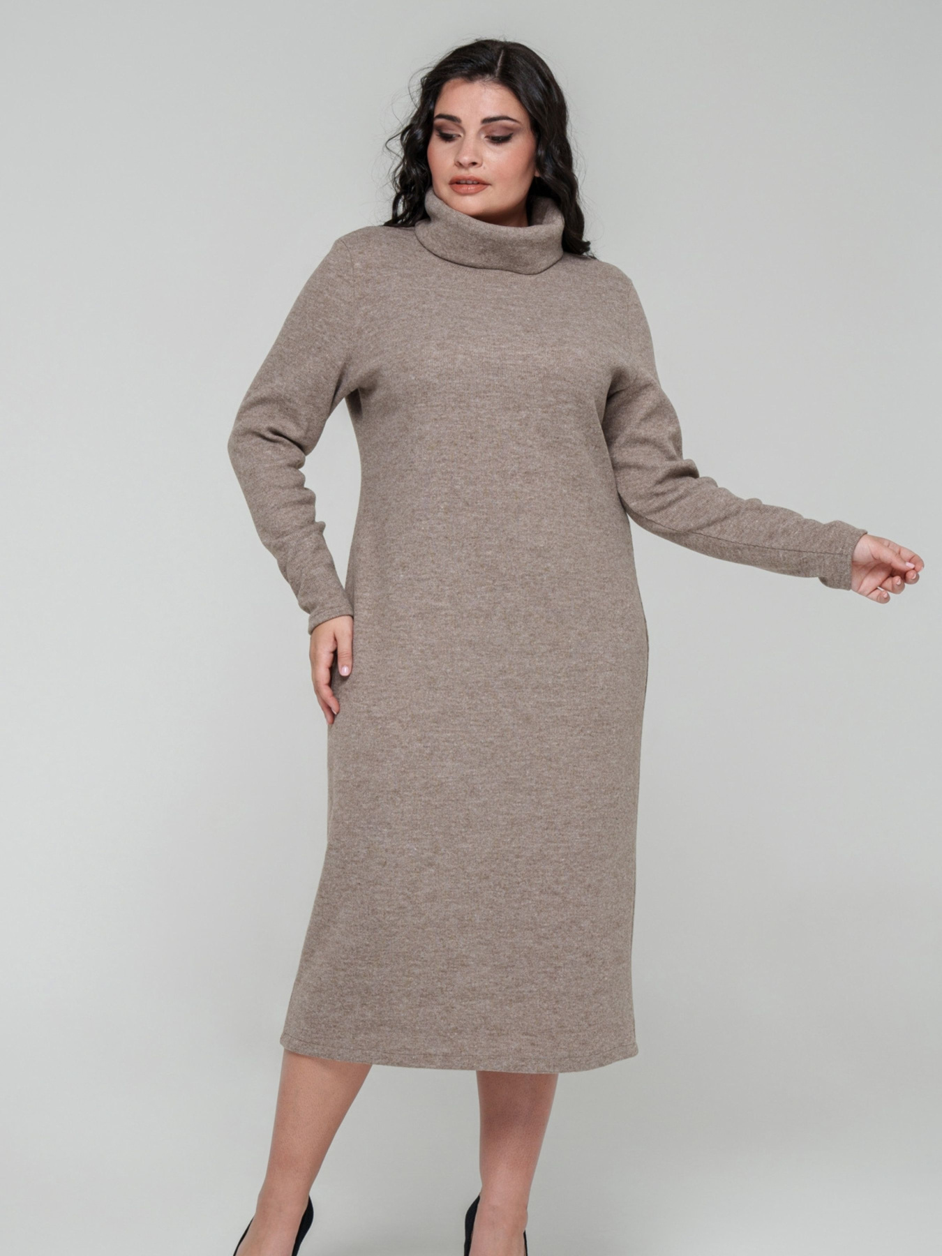 Платье миди All Posa модель ap101725p-kapuchno Фото
