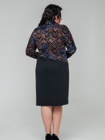 Платье миди All Posa модель ap101692p-chornij Платье миди All Posa модель ap101692p-chornij Фото