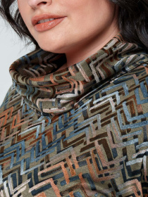 Платье миди All Posa модель ap101692p-olivka Фото