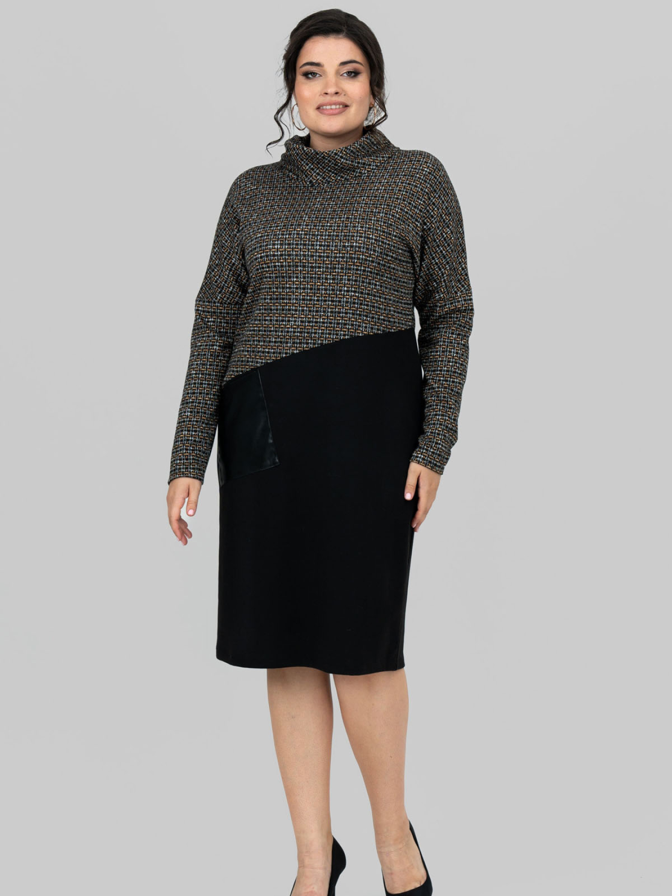 Сукня міді All Posa модель ap101692p-grchicq Фото