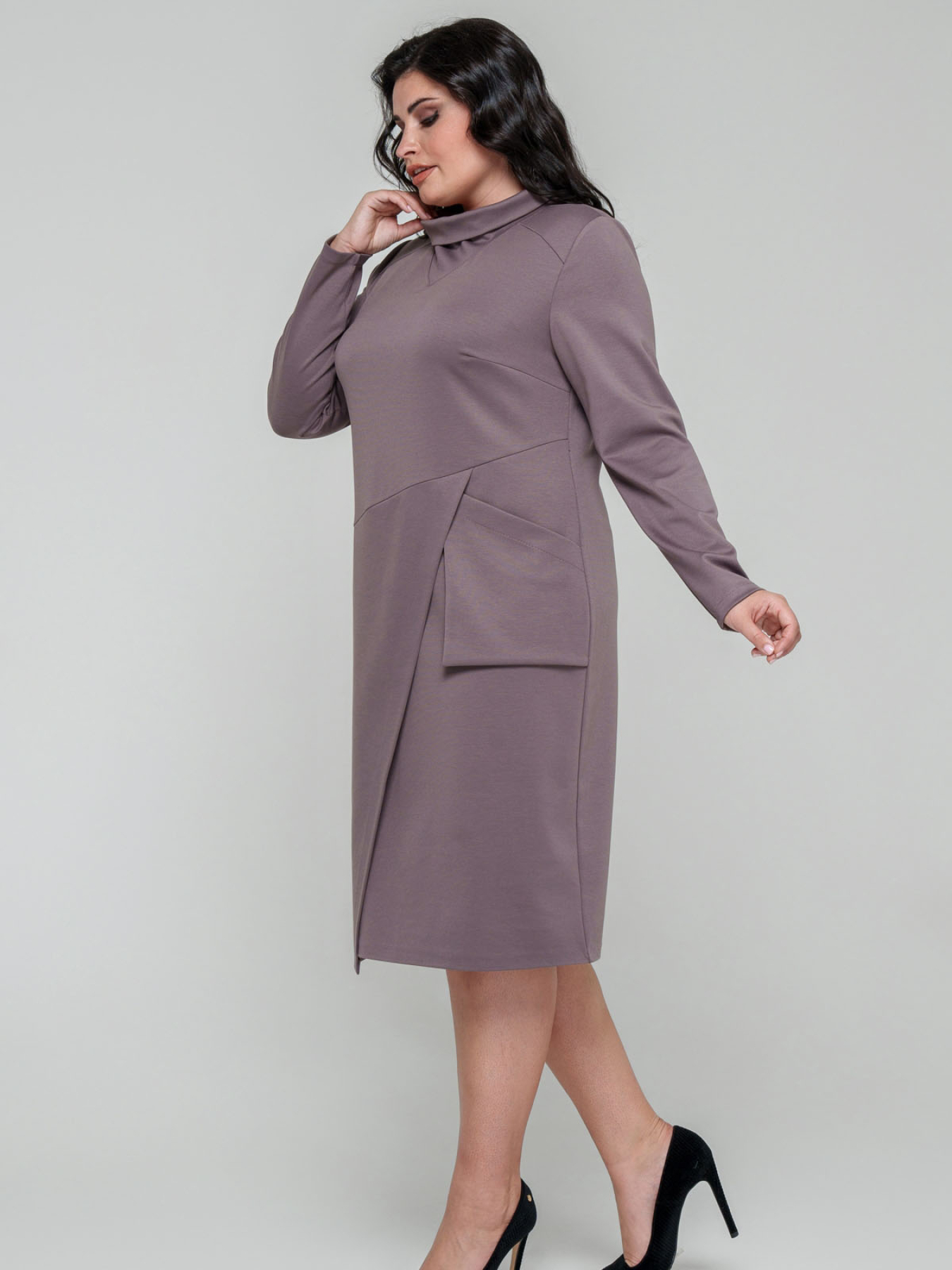 Сукня міді All Posa модель ap101681p-moko Фото