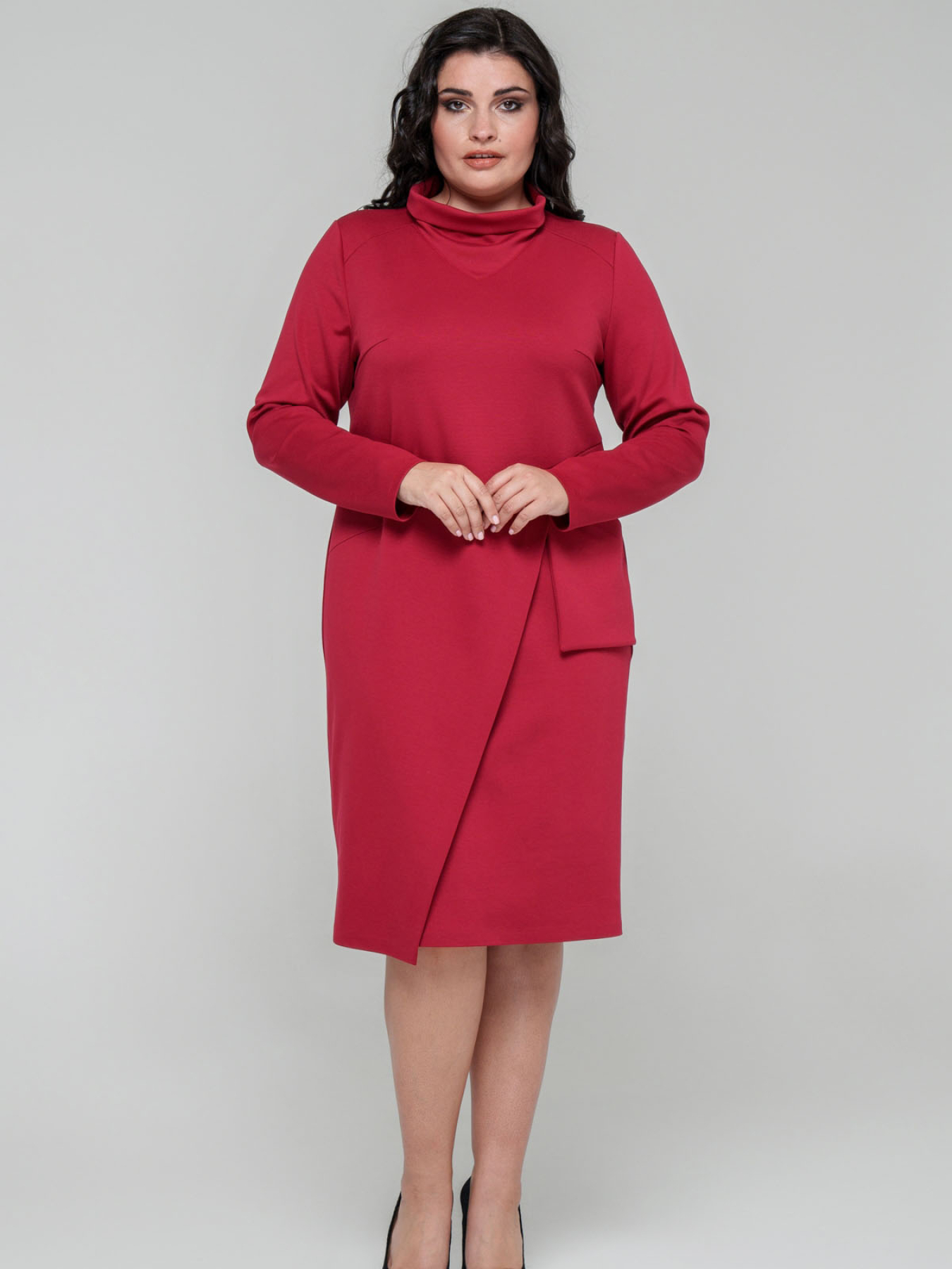 Платье миди All Posa модель ap101681p-chervonij Фото