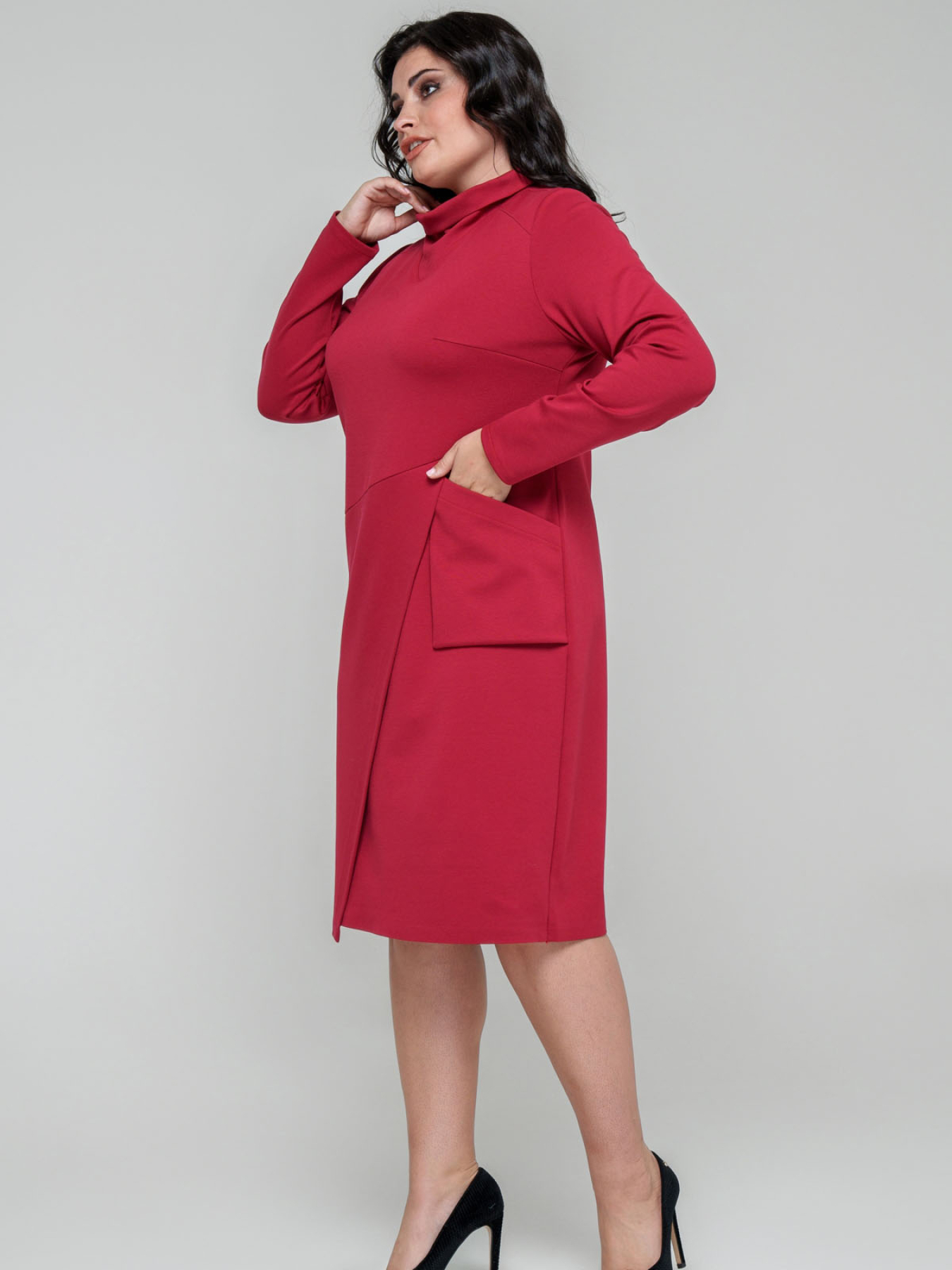 Платье миди All Posa модель ap101681p-chervonij Фото