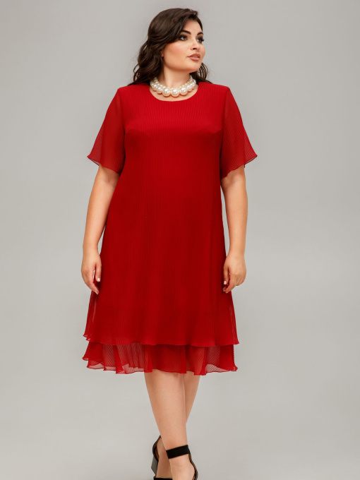 Платье миди All Posa модель ap101646p-chervonij Фото