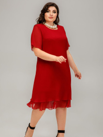 Платье миди All Posa модель ap101646p-chervonij Фото