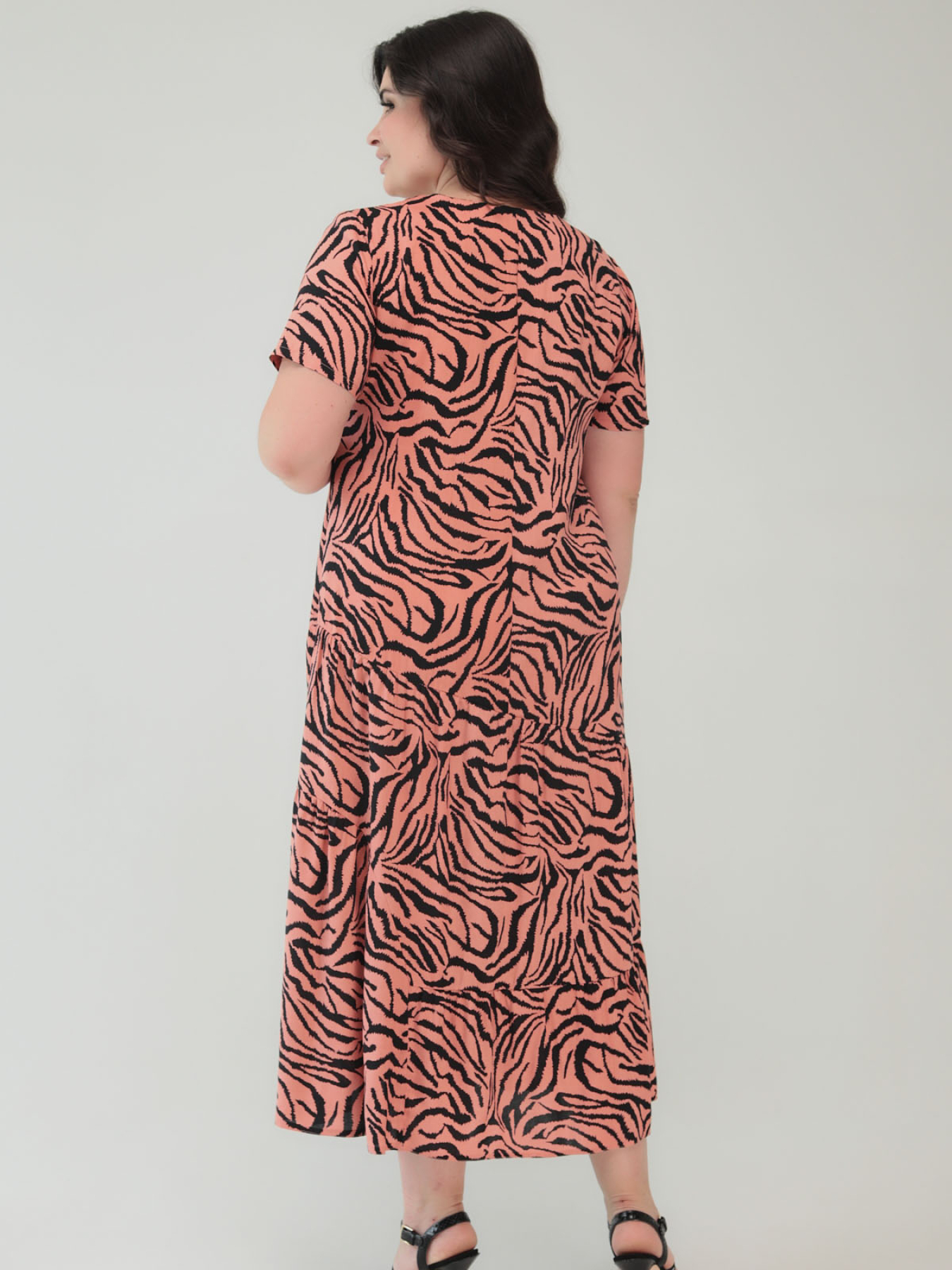 Платье миди All Posa модель ap101566p-koral Фото