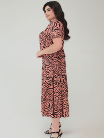 Платье миди All Posa модель ap101566p-koral Фото