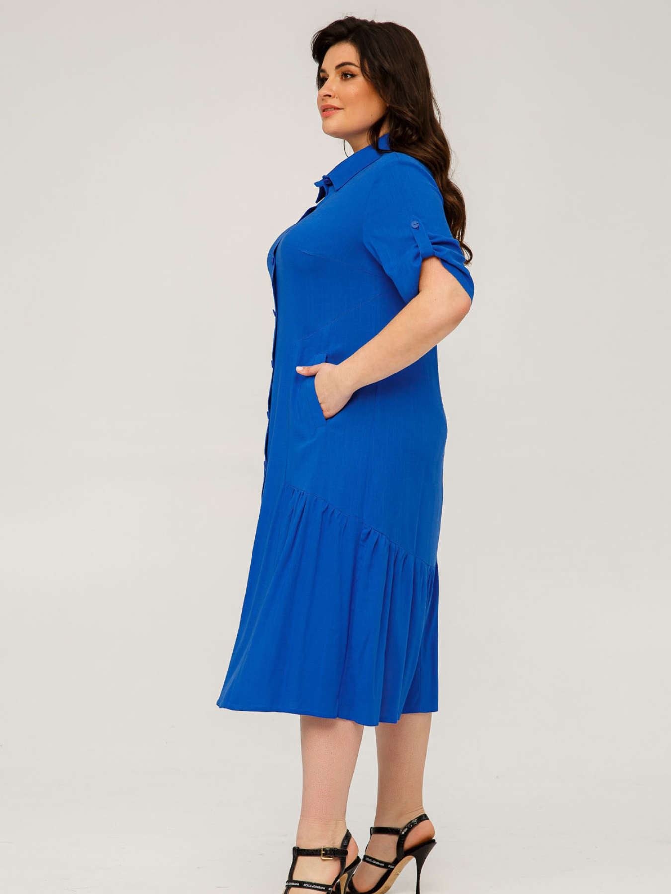 Сукня міді All Posa модель ap101505p-elektrik Фото