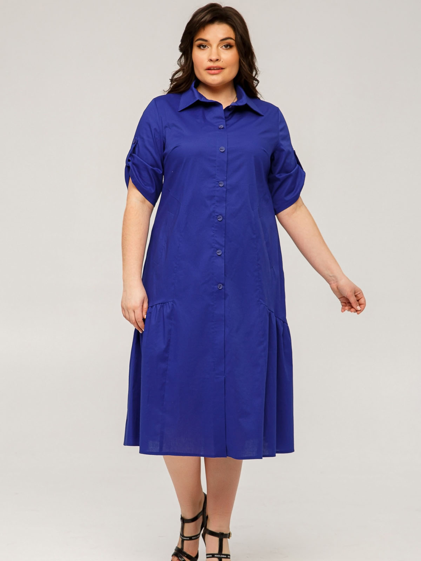 Платье миди All Posa модель ap101505p-sinj Фото