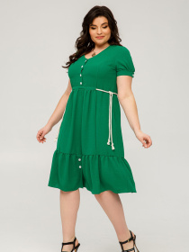 Сукня міді All Posa модель ap101488p-zelenij Сукня міді All Posa модель ap101488p-zelenij Фото