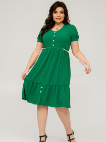 Платье миди All Posa модель ap101488p-zelenij Фото