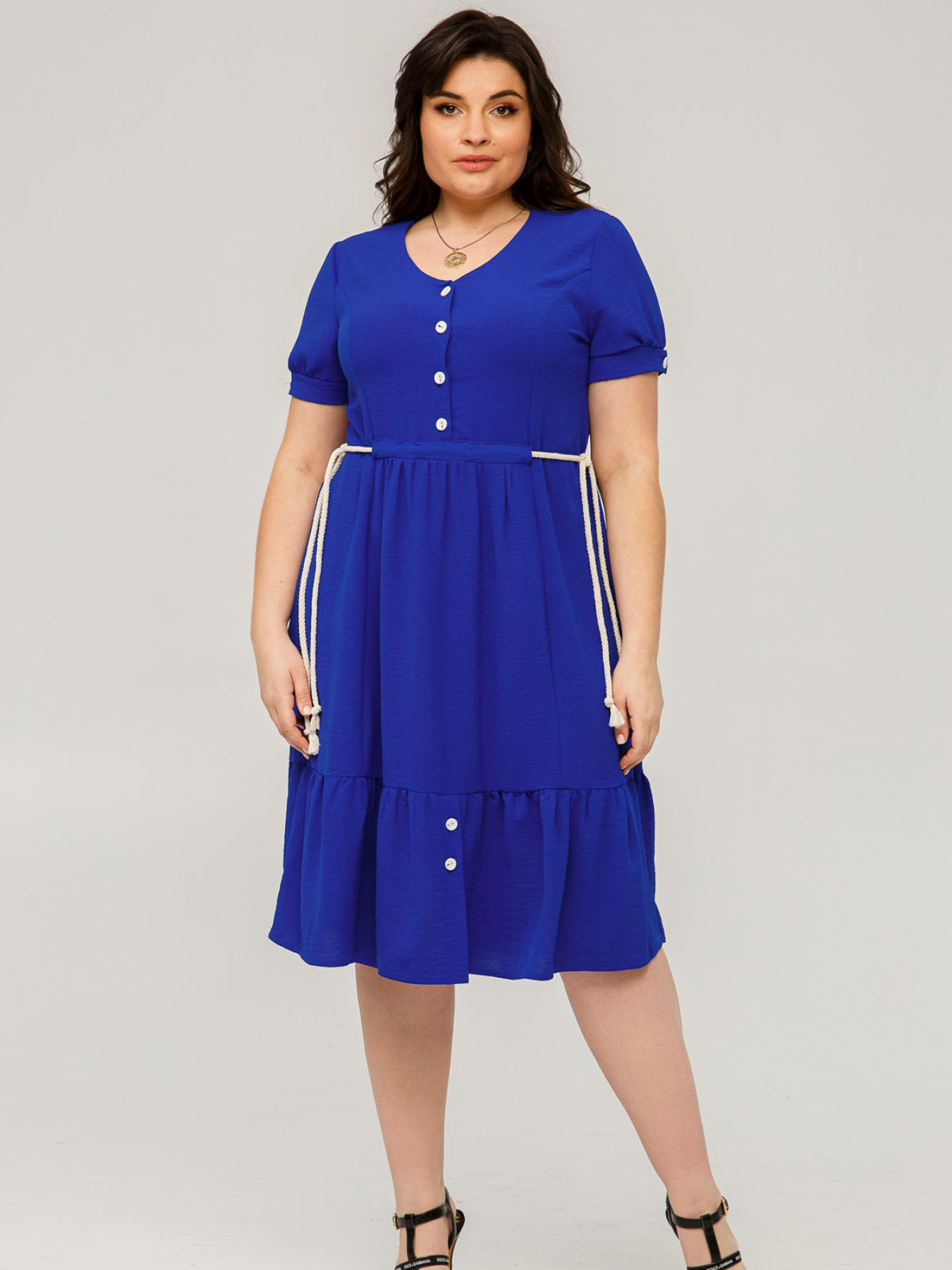 Сукня міді All Posa модель ap101488p-elektrik Фото