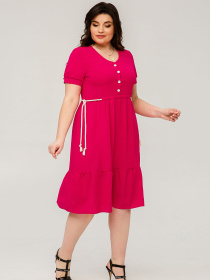 Сукня міді All Posa модель ap101488p-malina Фото