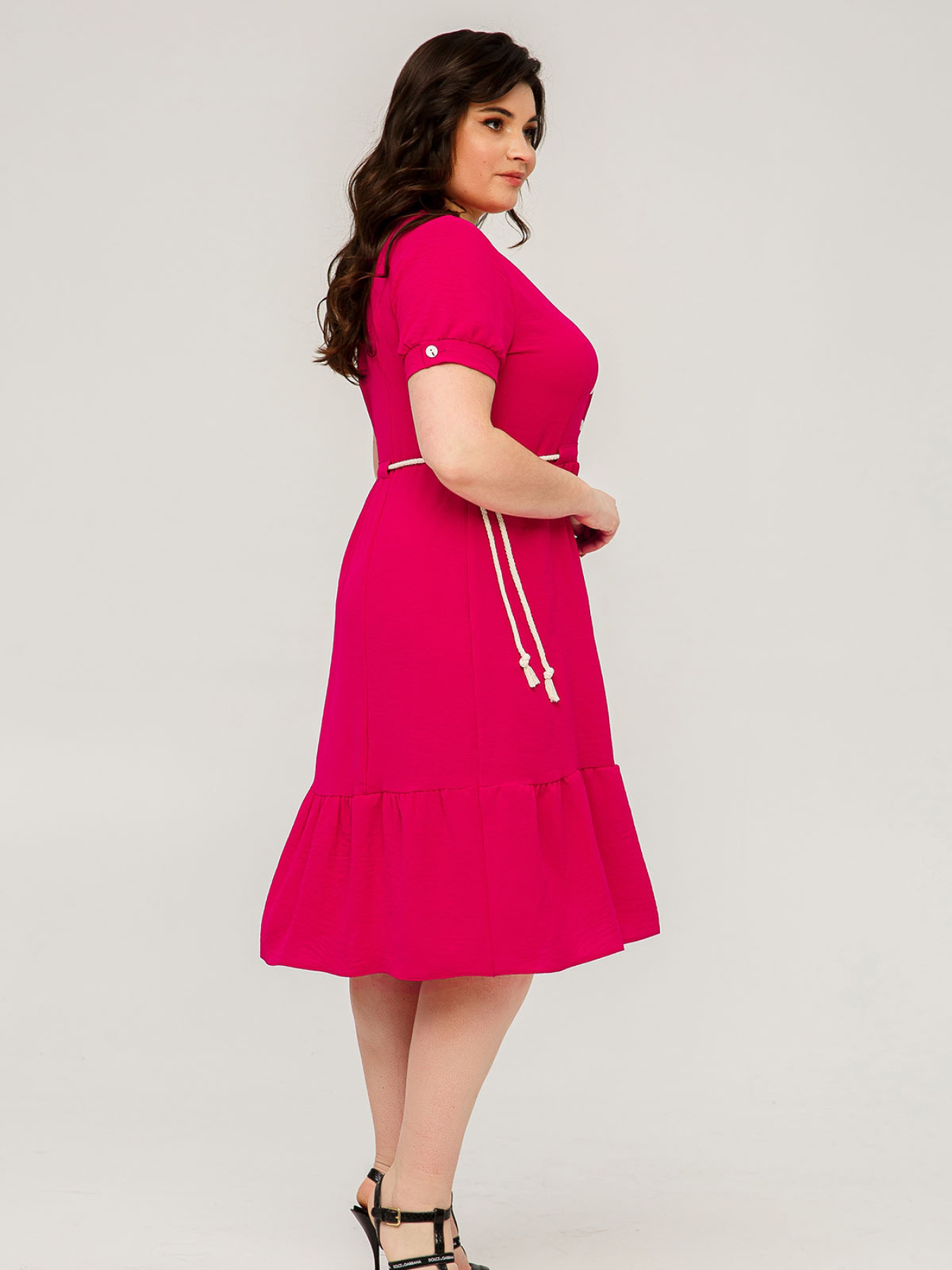 Сукня міді All Posa модель ap101488p-malina Фото