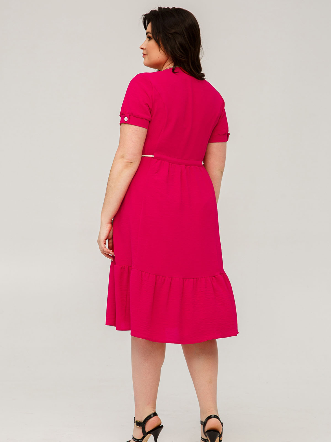 Сукня міді All Posa модель ap101488p-malina Фото