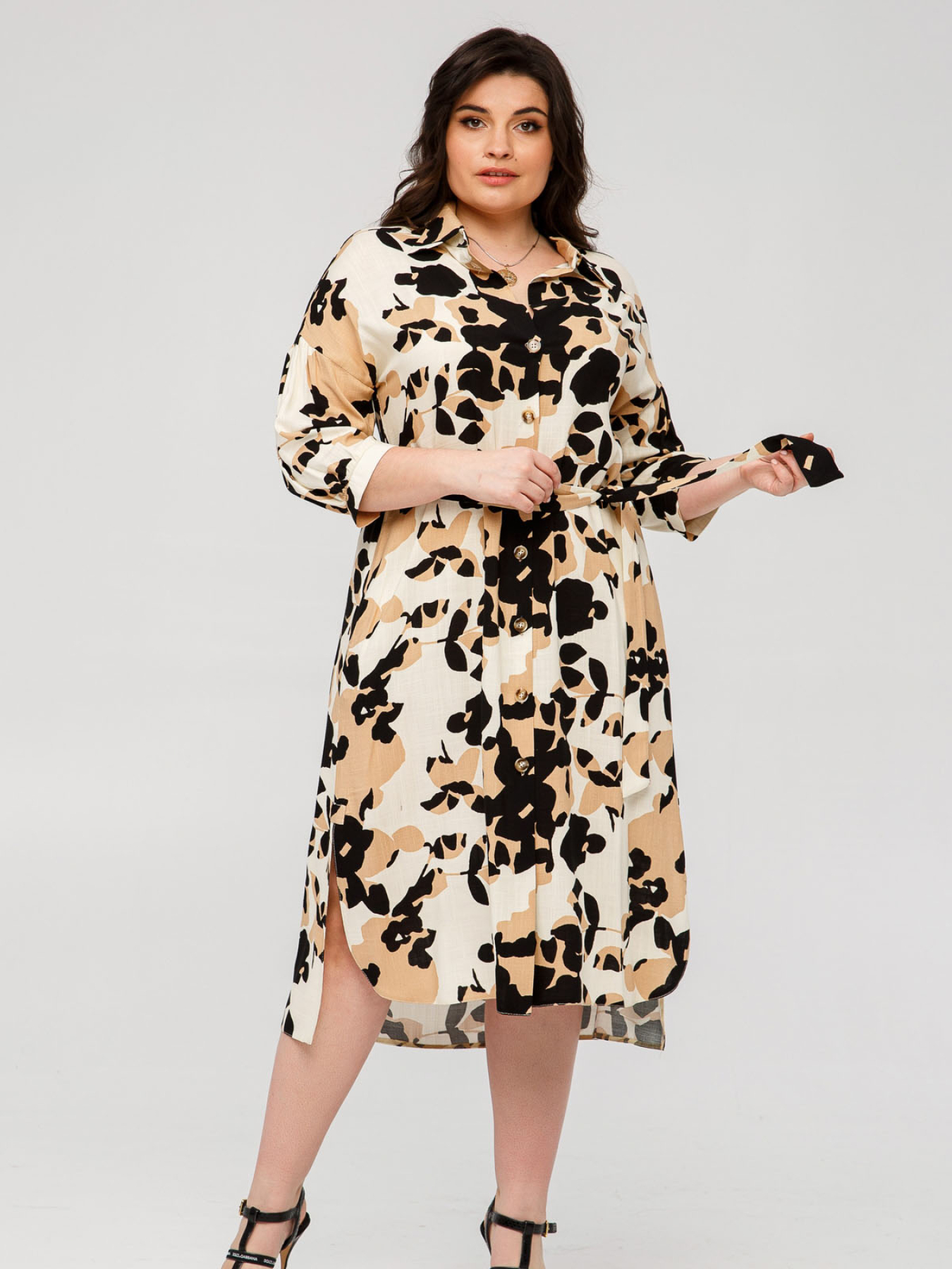 Сукня міді All Posa модель ap101477p-psochnij Фото