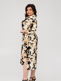 Сукня міді All Posa модель ap101477p-psochnij Сукня міді All Posa модель ap101477p-psochnij Фото