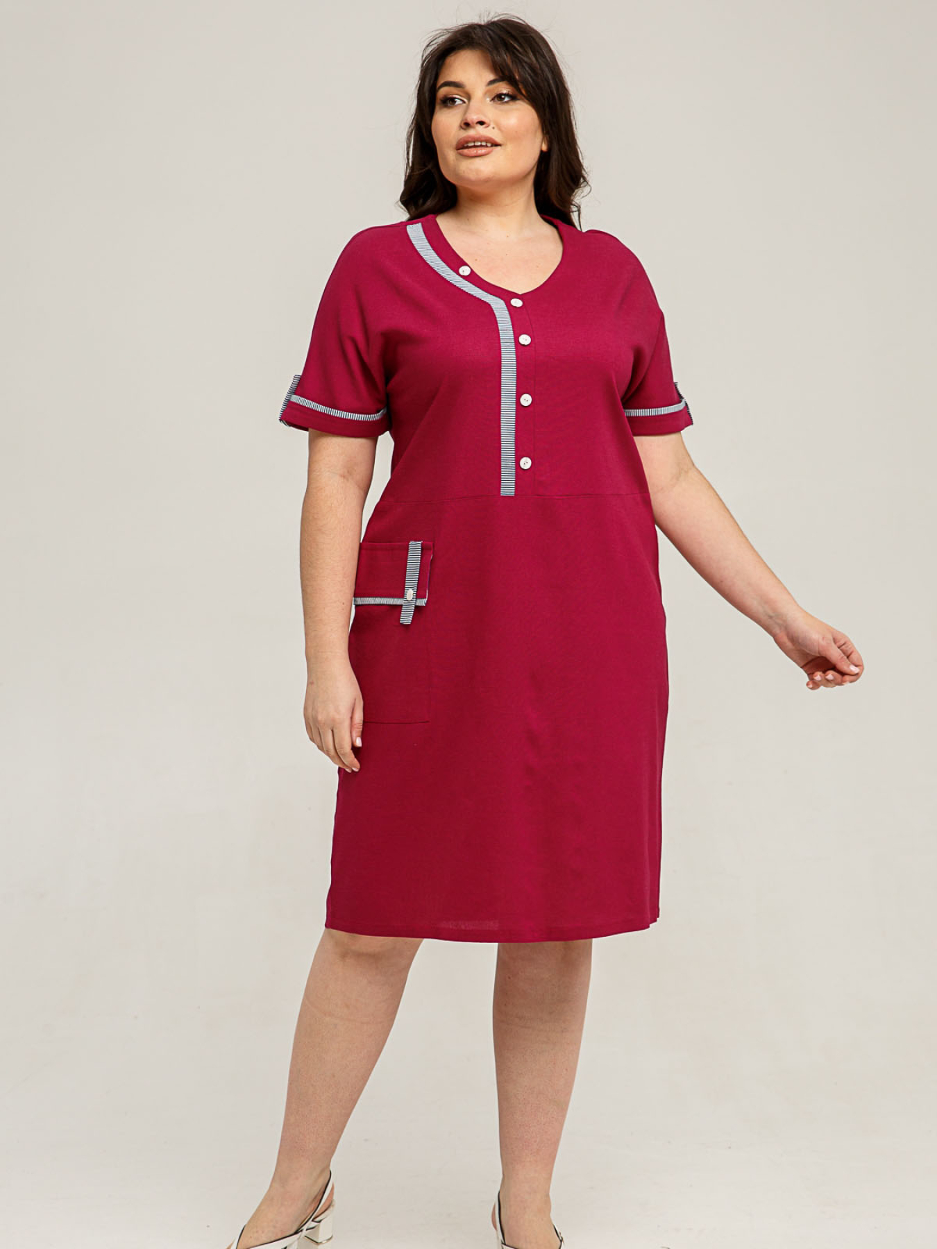 Сукня міді All Posa модель ap101407p-malina Фото