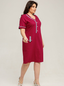 Платье миди All Posa модель ap101407p-malina Платье миди All Posa модель ap101407p-malina Фото