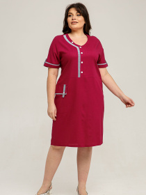 Платье миди All Posa модель ap101407p-malina Платье миди All Posa модель ap101407p-malina Фото