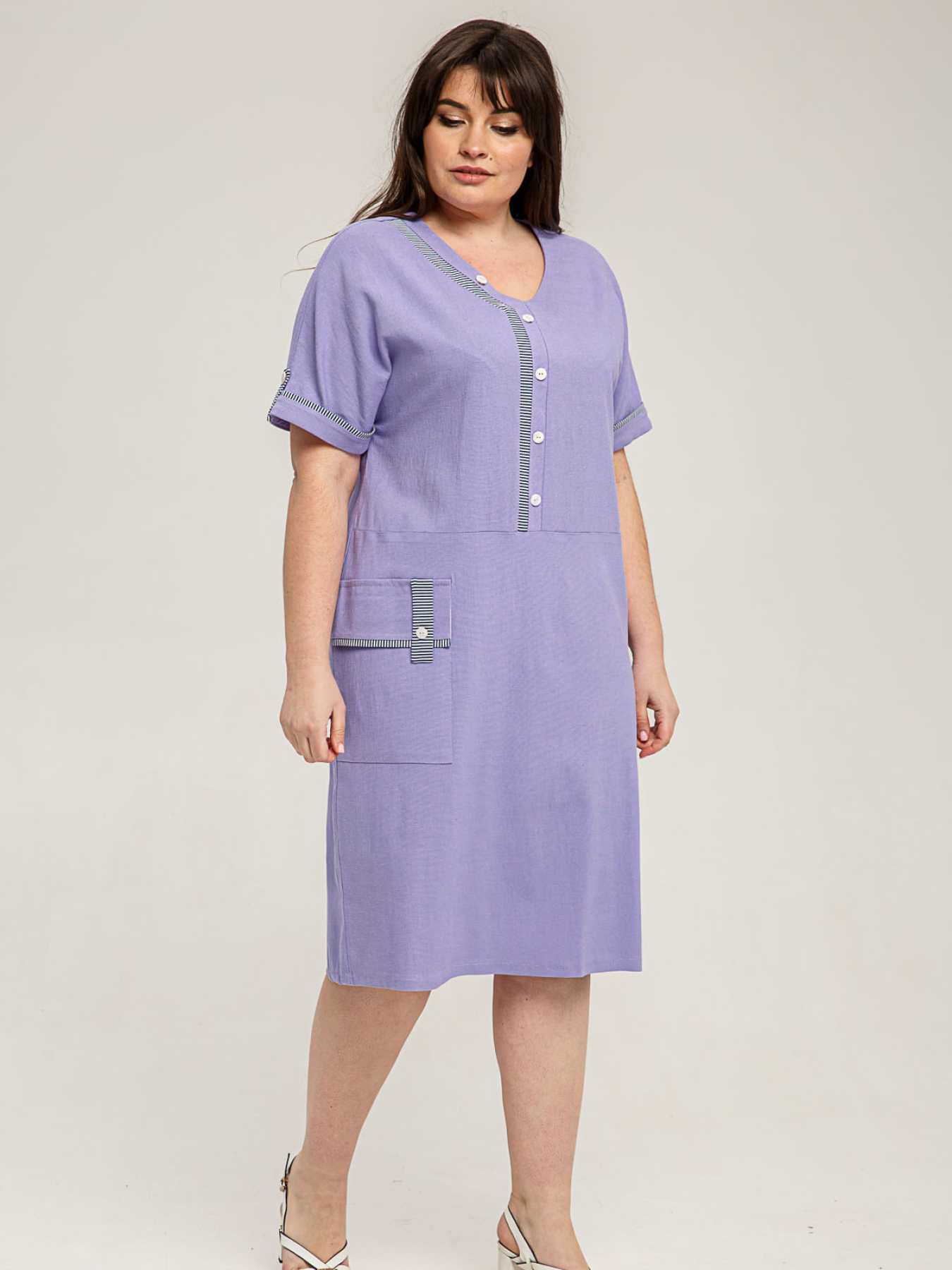 Сукня міді All Posa модель ap101407p-buzok Фото