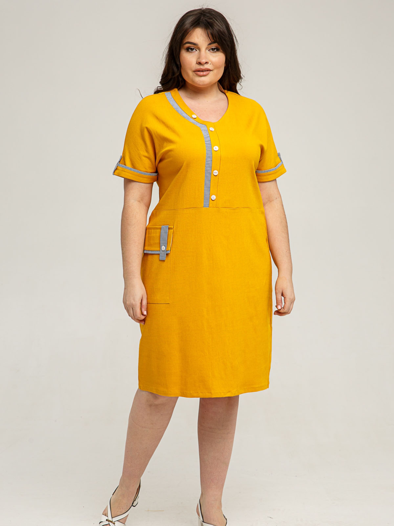 Сукня міді All Posa модель ap101407p-grchicq Фото