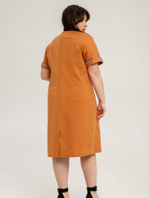 Платье миди All Posa модель ap101407p-karamelx Фото