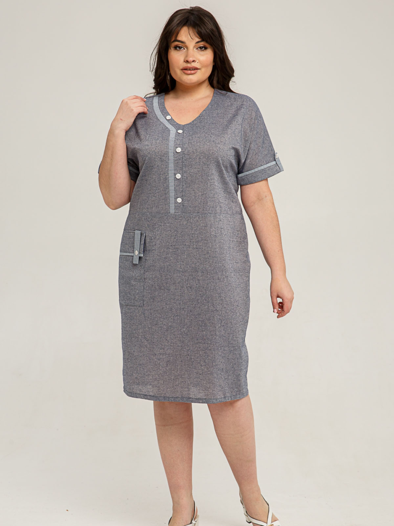 Платье миди All Posa модель ap101407p-srij Фото