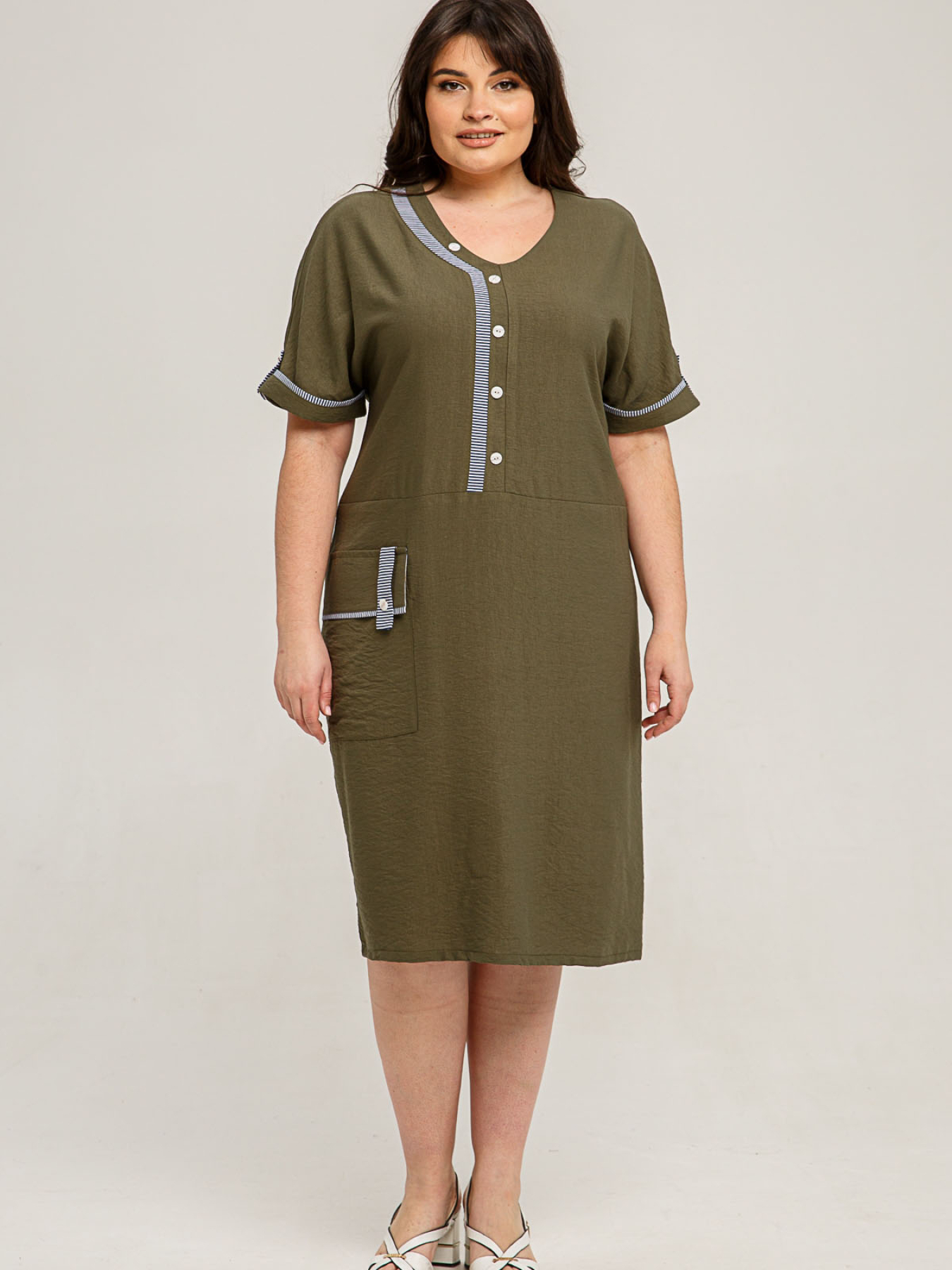 Платье миди All Posa модель ap101407p-hak Фото