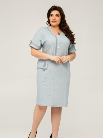 Платье миди All Posa модель ap101407p-blakitnij Фото