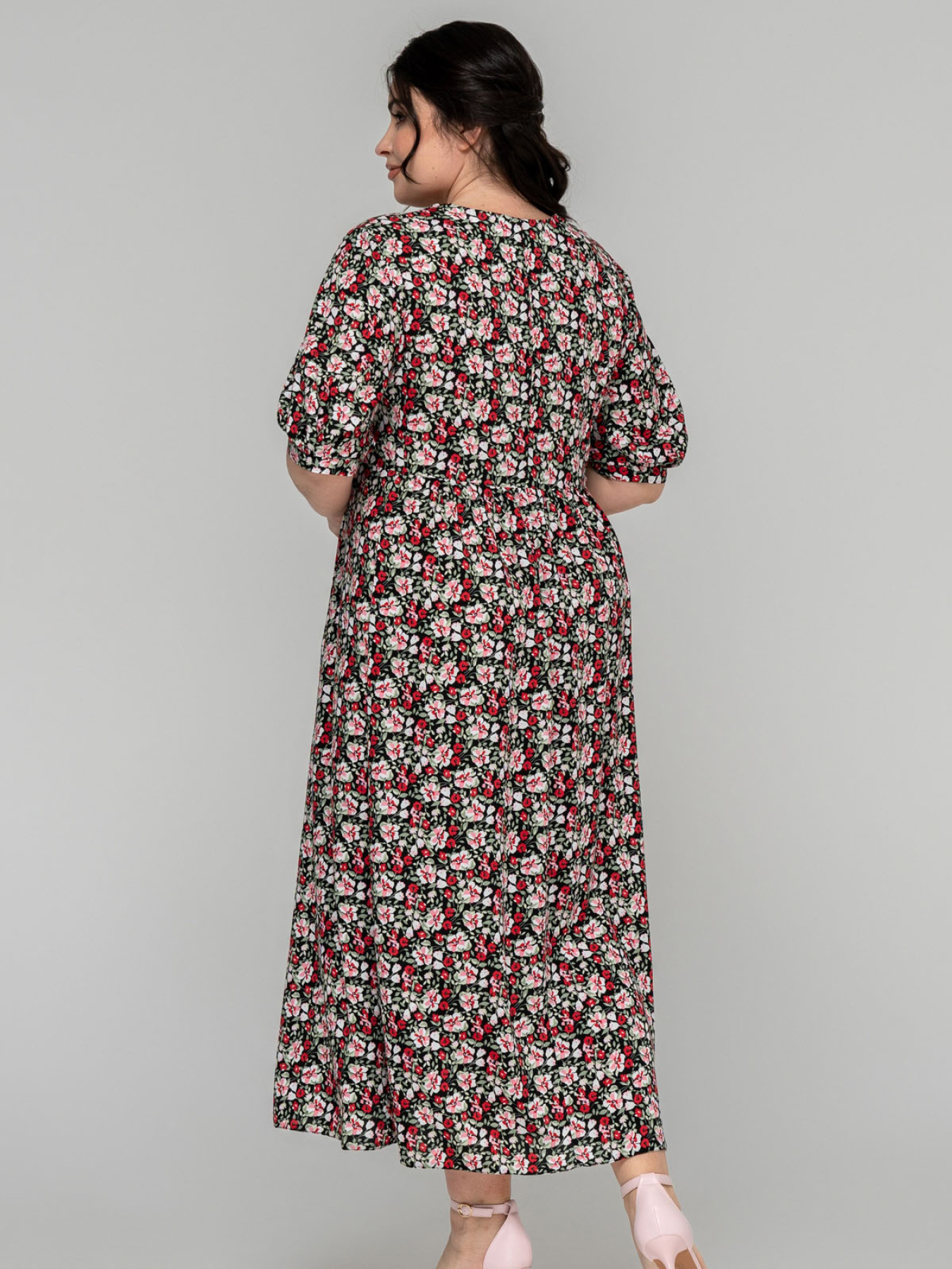 Сукня міді All Posa модель ap101221p-chornij Фото