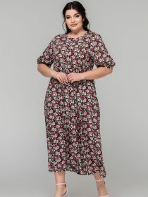 Сукня міді All Posa модель ap101221p-chornij Фото